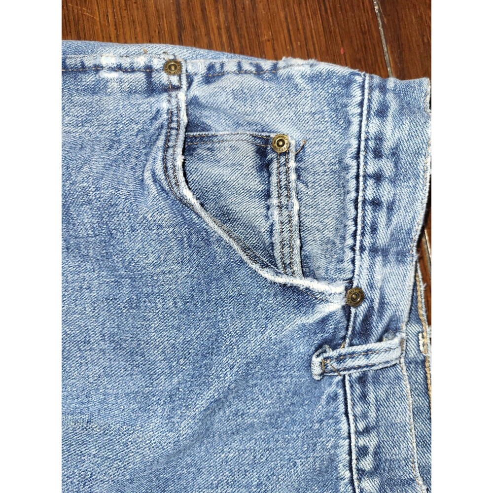 Vintage 90s Wrangler Jeans Mens 40x30 Made in USA Blue Denim Relaxed Baggy - Picture 3 of 11